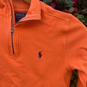 Orange Ralph Lauren Polo Long Sleeve Shirt
